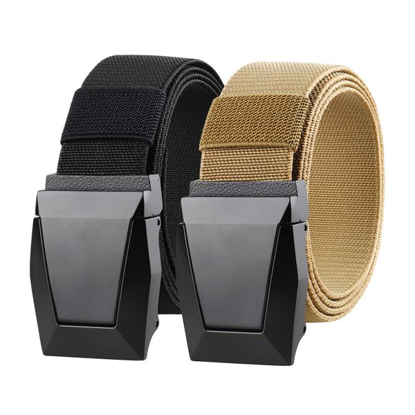 Men Belt 2 Pack,Nylon Web Holster Belt Stretch for Gift Men Outdoor Belt