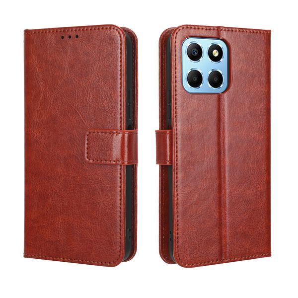 Leather Cover Compatible with Honor X8 4G Shockproof Retro Case