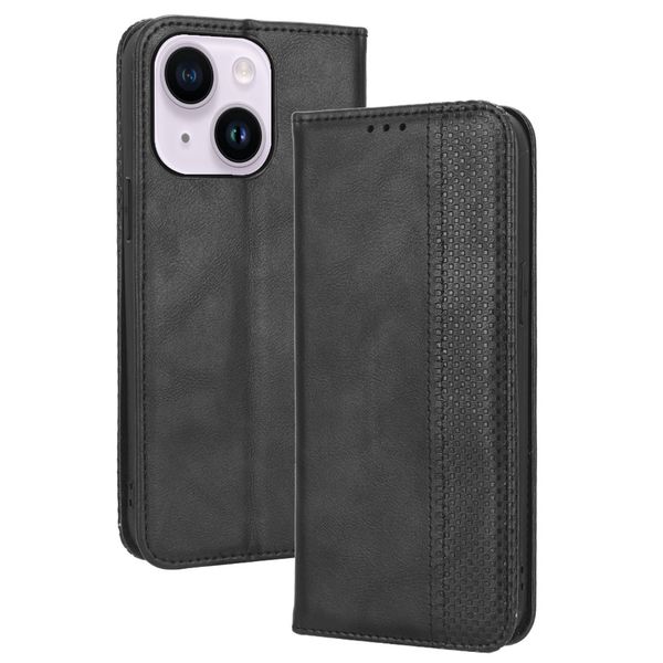 Anti-theft Brush Leather Case Compatible with iPhone 14 Pro Max