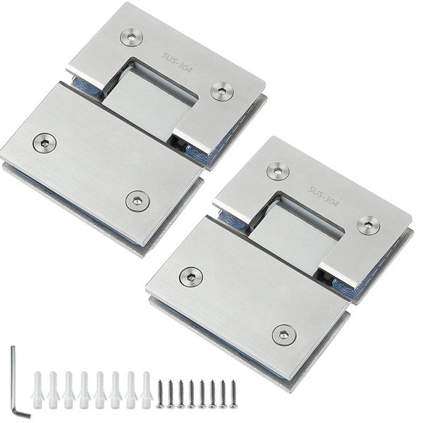 180 Glass Shower Door 304 Hinges, Heavy Duty Hinges for Glass Doors