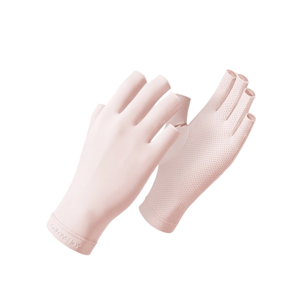 UV Resistant Gloves - Designed For Nail Art With Exposed Finger Lights