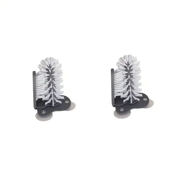 Grey Plastic Hard 2 Pack Scrub Brush