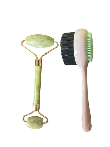 Ultimate Glow Duo: Facial Cleansing Brush &amp; Massage Roller Set