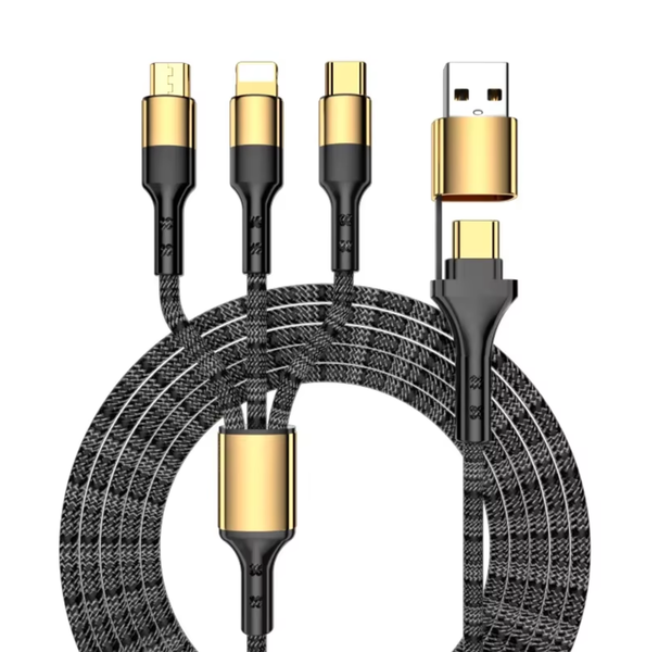 Fast 2 in 3 5A Charging Data Cable Compatible With iPhone, Samsung, Huawei