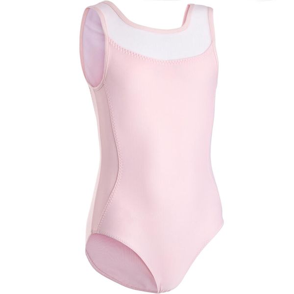 Starever Girls' Mixed Media Ballet Leotard - Light Pink