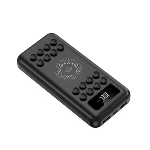 Slim Digital Display Wireless Portable Power Bank With Cables 12000mAh