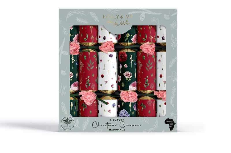Luxury - Bloom Floral Bouquet Christmas Crackers