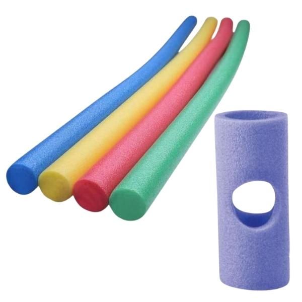 Source Direct- Assorted Pool Noodle 1.5m with Purple Connector 22cm x 9 ...