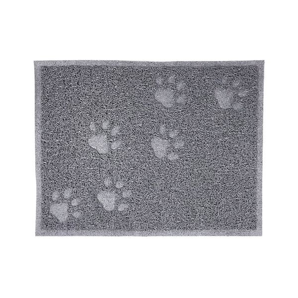 Pet Feeding Mat - Waterproof &amp; Non-Slip - Suitable for Cats &amp; Dogs - Gray