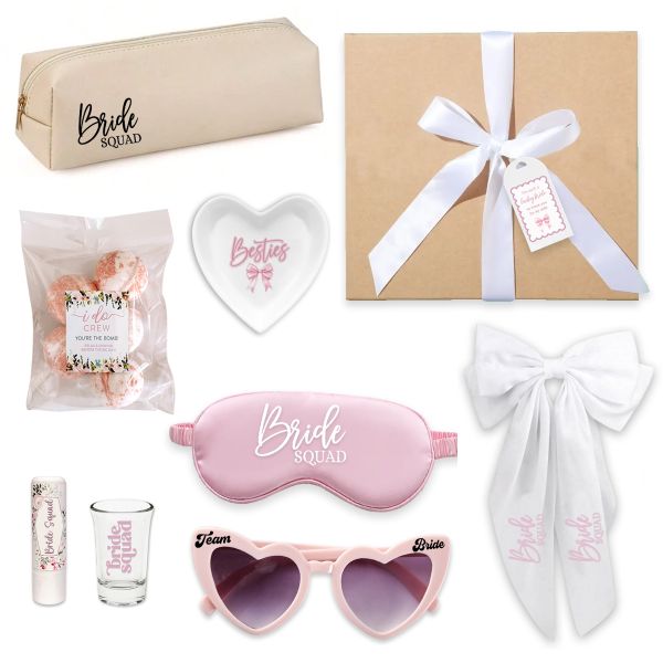 Bride Squad Wedding Accessories Bridesmaid Maid Of Honour Gift Bundle