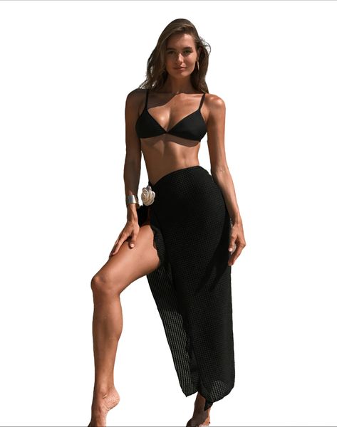 Women's Solid-Color Simple Daily 3D Flower-Decorated Split-Front Coverall