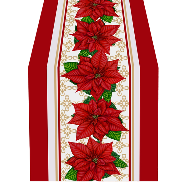 Christmas Decoration Table Runner Tablecloth For Christmas Party - Red