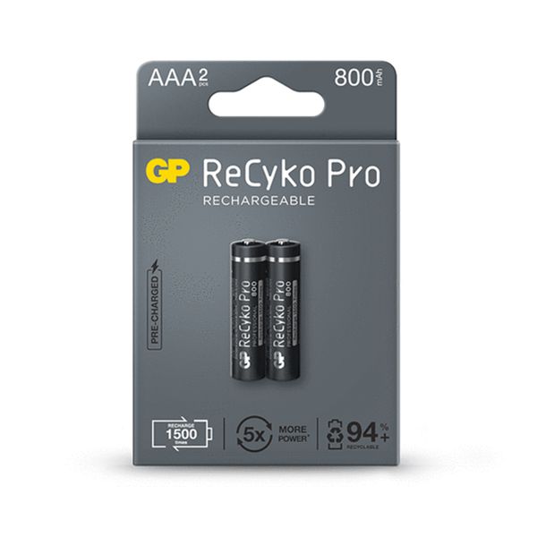 GP Recyko PRO AAA 800mAh Card of 2