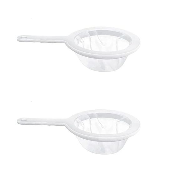 2 pack Strainer Filter, Nylon Sieve with Handle, 100 Mesh Kitchen Strainer