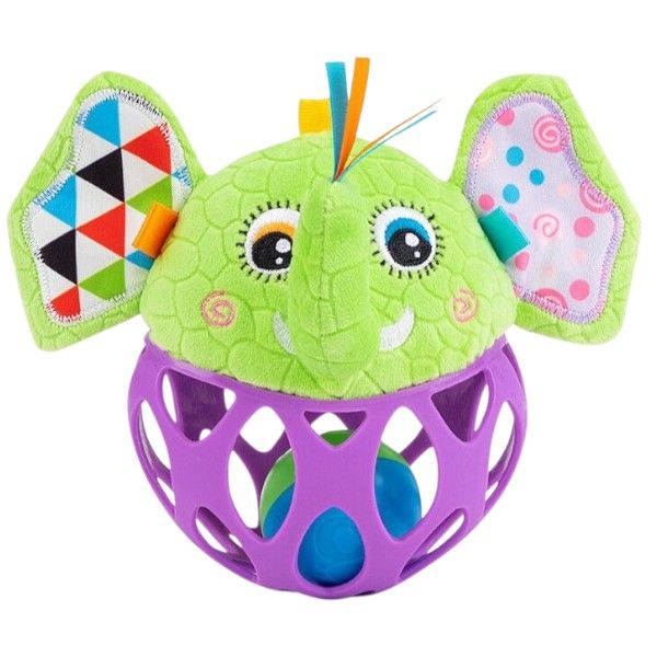 Elephant Sensory Rattle Activity Ball - with Build-in Crinkling Paper