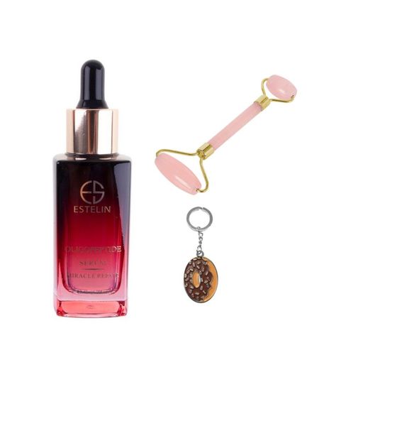 Estelin Oligopeptide Serum With Facial Roller And Keyring