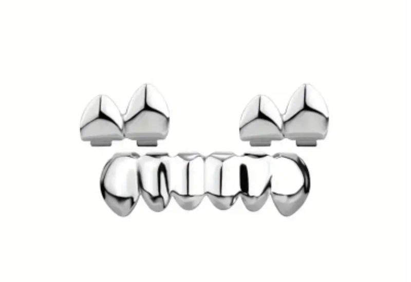3Pieces Hip Hop Upper and Lower Teeth Grillz