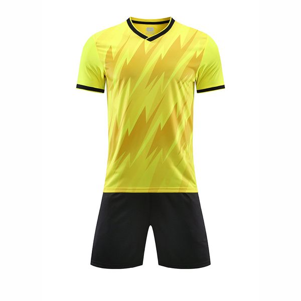 2 Piece Soccer Jersey Tracksuit Kit - T-Shirt and Shorts - Yellow/Orange