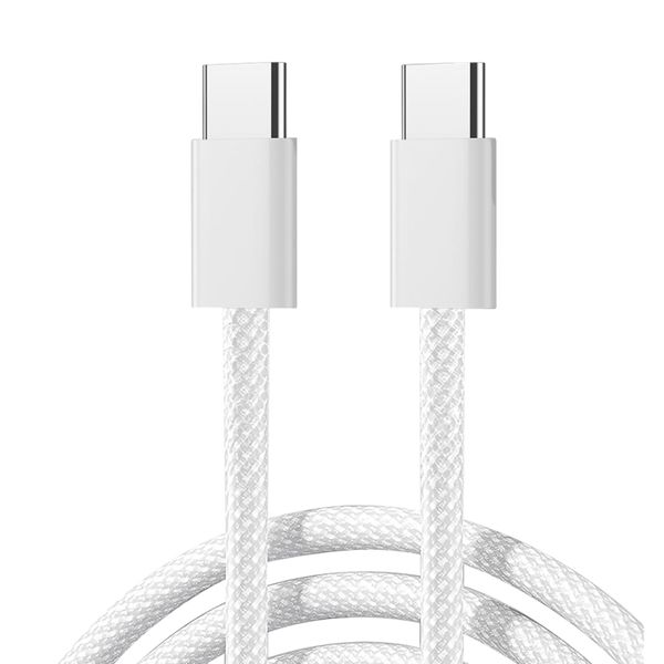 Tisko Fast Charging Cable Type C for iPhone 15 Series- 2M-White