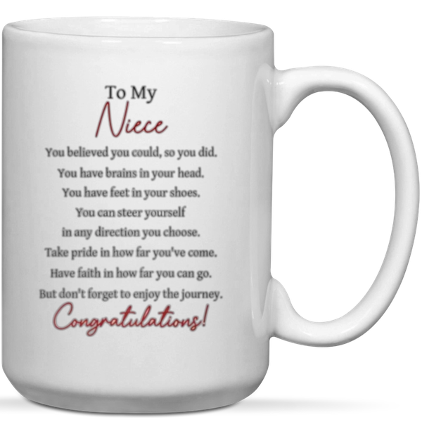 To My Niece Congratulations Graduation Gift Mug