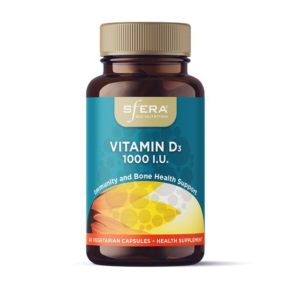 Vitamin D3 1000 I.U. with MCT 60 Capsules