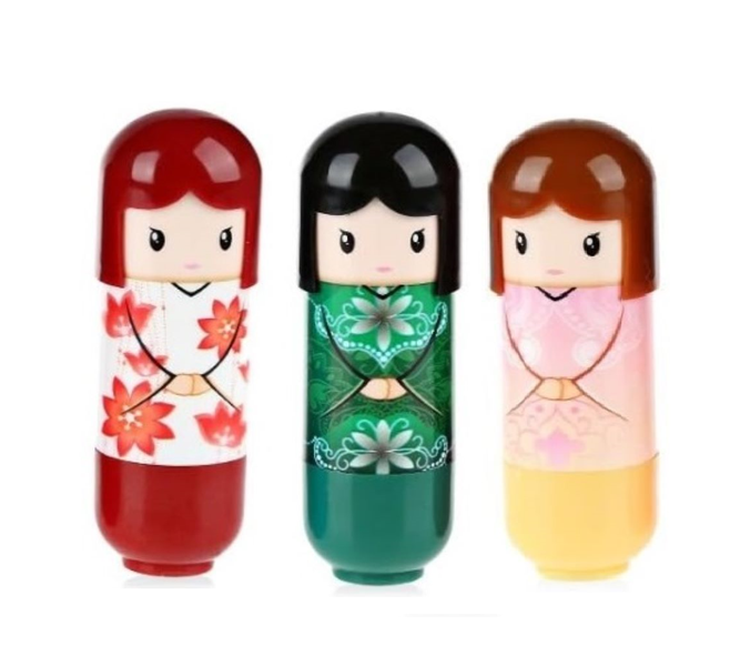 Kimono Doll Moisturising Lip Balm - Pack of 3