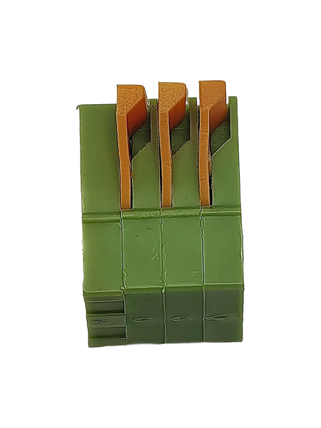 MRT25R-3E 2.54mm Screwless Spring Terminal Block 3-Way 2A 150V Green