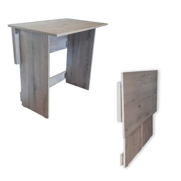 SpaceSave Flip n Flat Folding Portable Desk 80x50cm - Rustic Wood