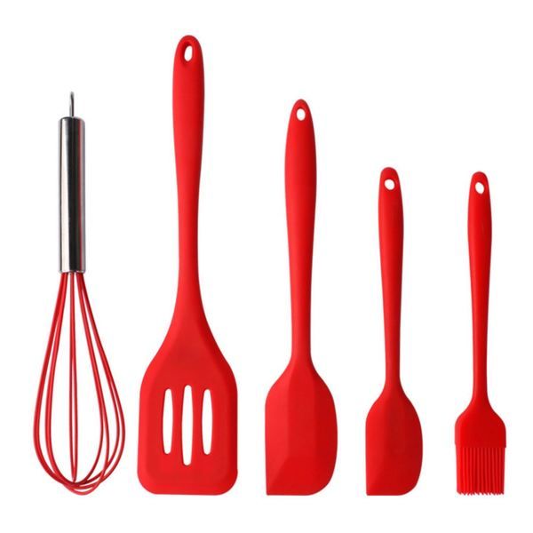 Pack of 5 Kitchen Utensils - Red