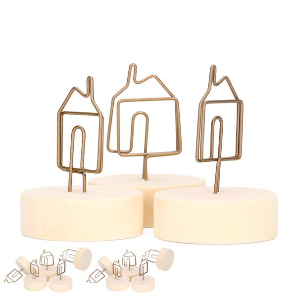 Retro House Card Holders Compatible with Office Desk