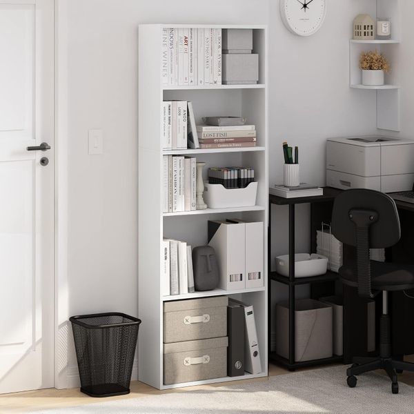 Storage Shelves 5 Tier Bookcase Standing Bookshelf Open Cabinet Shelf