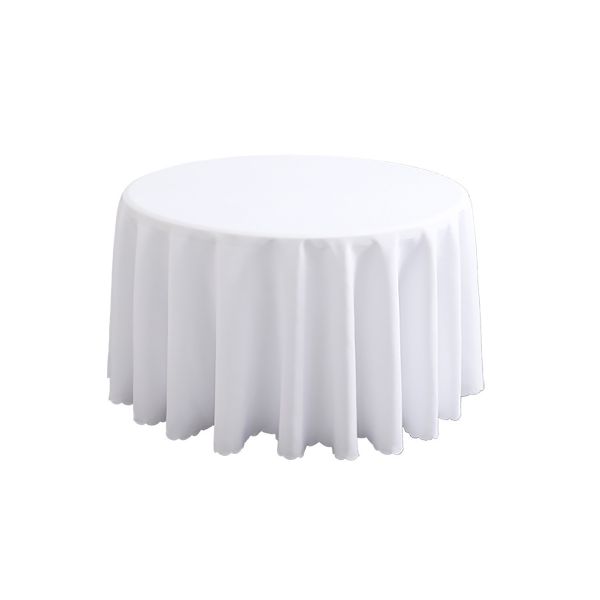 Round Tablecloth Polyester Washable Fabric Table Covers for Dining Table