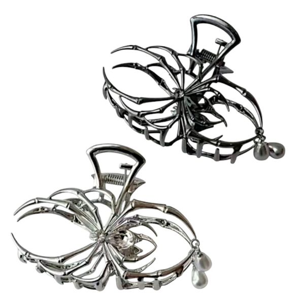 Gothic Spider Women`s Alloy Hair Claw Clip - 2 Piece