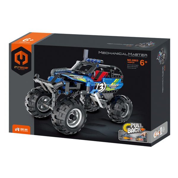 Pull-back Off-road vehicle - Blue - 193 pieces, by iM.Master