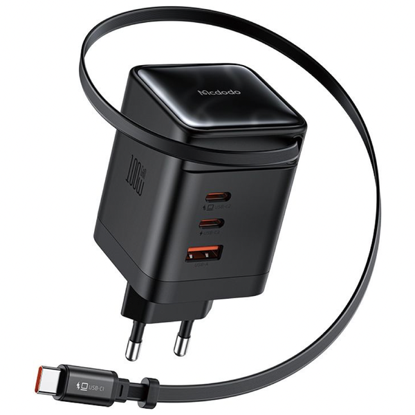 Mcdodo FreeGo 100W GaN Fast Charger + Retractable USB-C Cellphone Charger