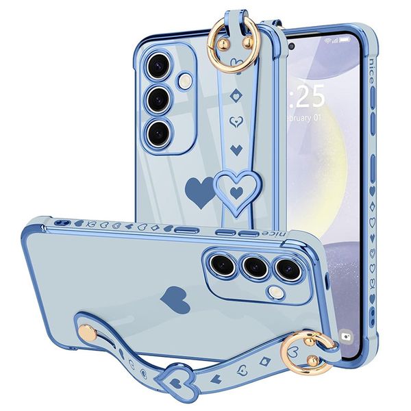 Phone Case Compatible with Samsung Galaxy A56 Cute Love Plated Protection Cover