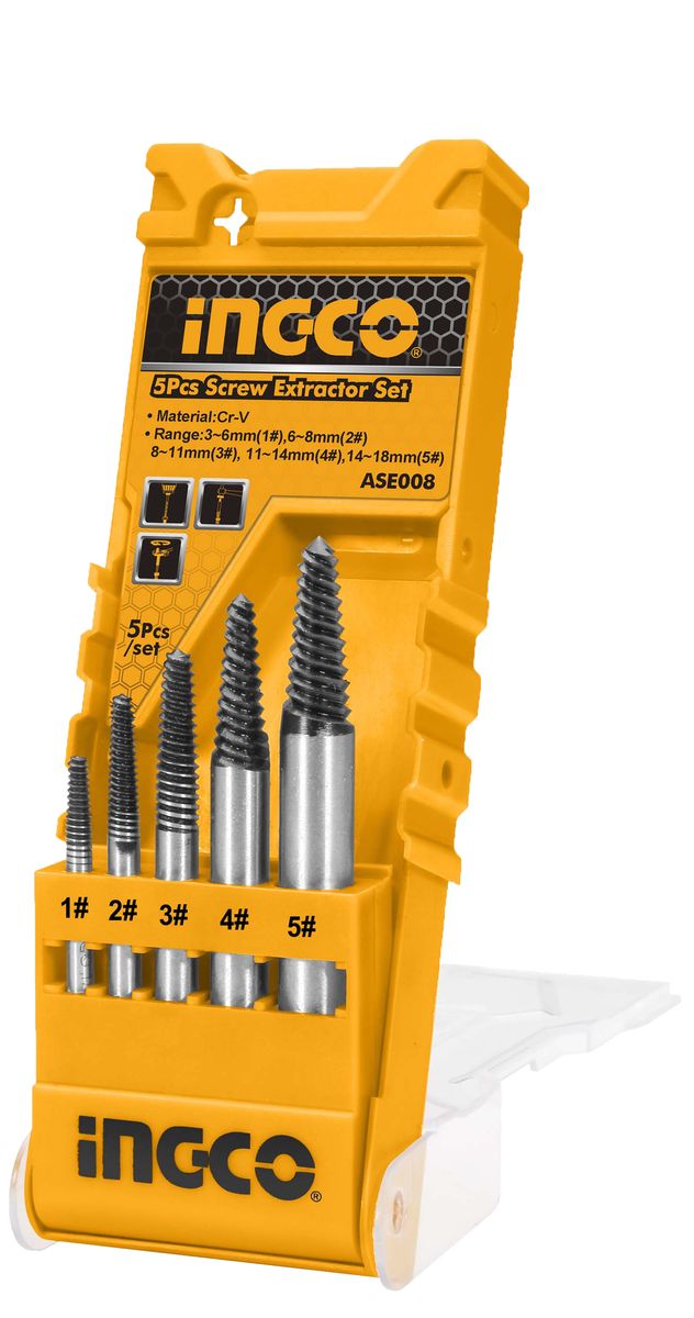 Ingco Screw Extractor Set (5 Pieces) Shop Today. Get it Tomorrow