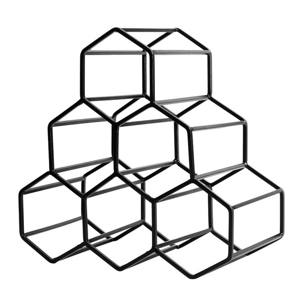 Wine Rack Holder Of 6 Bottles Table Top