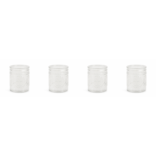 4 Pack - Sunflower Candle Holder - Transparent