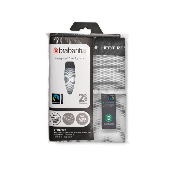 Brabantia - Ironing Board Cover D 135x45cm - Top Layer - Titan Oval