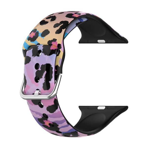 Multi Color Animal Print Watch Strap Compatible With Apple Watch 38/40/41mm
