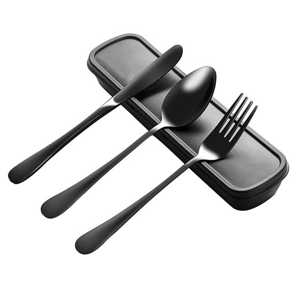 Stainless Steel Knives, Forks, Spoons, Tableware Three-Piece Set