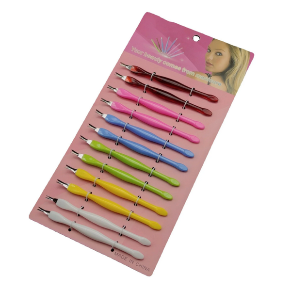 Aries 2-in-1 Cuticle Trimmer with Solid Plastic Grip