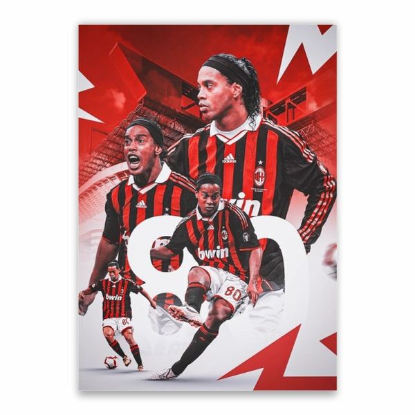 Ronaldinho AC Milan Collage Poster - A1