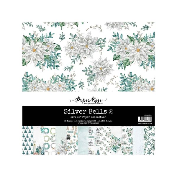 Paper Rose Silver Bells 2 12x12 Paper Collection