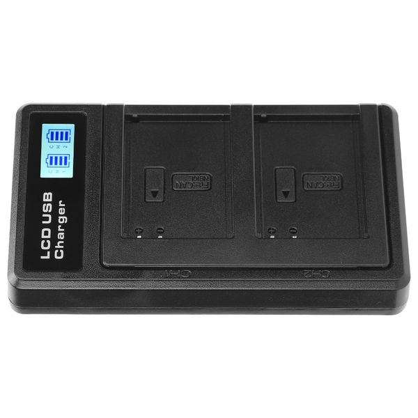 Dual NB-10L Charger with LCD Display
