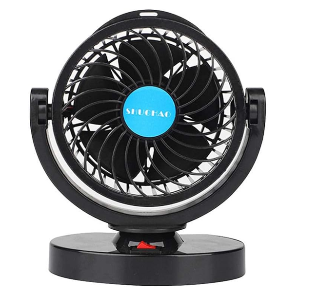 Car Cooling Fan, Low Noise Cooling Air Fan-Black