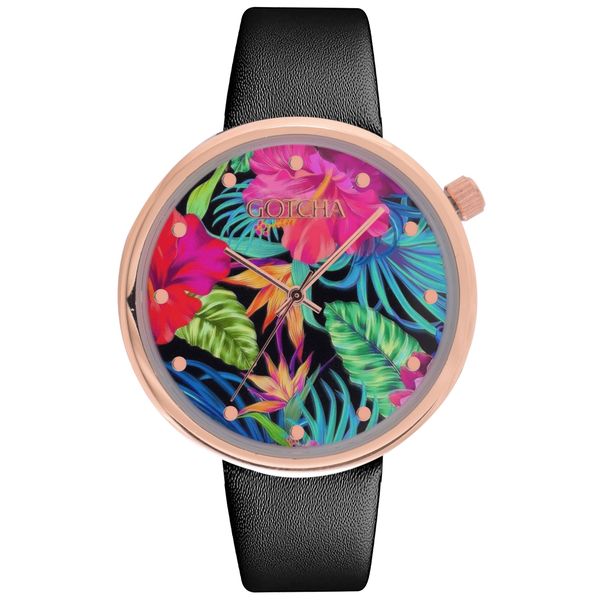 Gotcha Rosegold &amp; Black Tropical Watch - Ladies