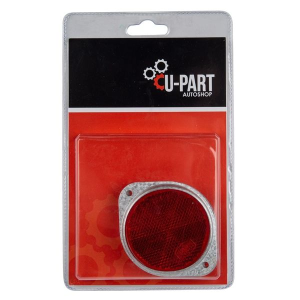 U-Part Reflector Flange - Round - Red - 60mm - 2 Per Pack - Bulk Pack of 7