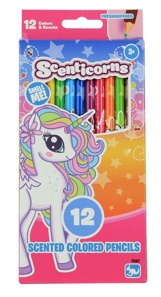 Scenticorns Stationery 12 Scented Colored Pencils